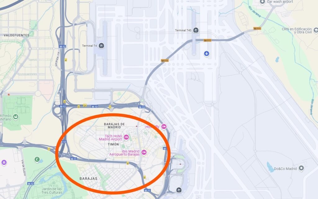 Mapa de Barajas donde se encuentra el Centro de Masajes Relajantes